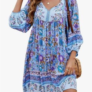 Floral Blue Dress